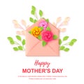 Happy motherâs day greeting card. Design for banners, newsletters, sale flyers